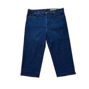 NYDJ Crop Jeans Dark Wash Denim Comfort Stretch‎ Women's Plus Size 16W